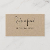 Cliënt Verwijs een Kaart van de Verwijzing van de  (Voorkant)