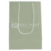 Cliëntgift Dank u Zak met Douane Logo Medium Cadeauzakje (Achterkant)