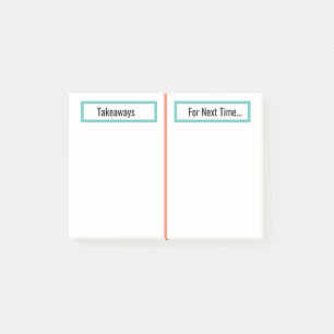 Clientreflectie en opmerking voor handelen post-it® notes