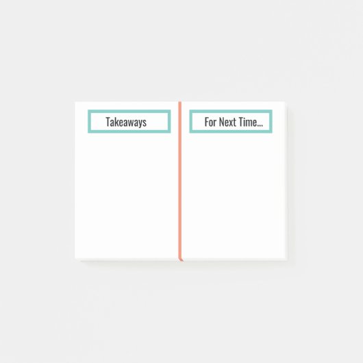 Clientreflectie en opmerking voor handelen post-it® notes (Voorkant)