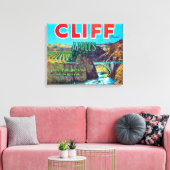Cliff Apple Label - Chelan Herfsten, WA Canvas Afdruk (Insitu (Woonkamer))