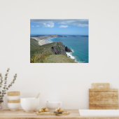 Cliff bij Cape Reinga, NZ, Foto van LMP Poster (Keuken)