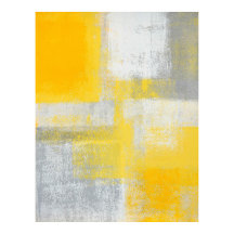 'Cliff', grijs en geel Abstract Poster