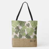Cliff Hanger Hawaii Monstera Monogram Beach Sac (Dos)