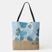 Cliff Hanger Hawaii Monstera Monogram Beach Sac (Dos)