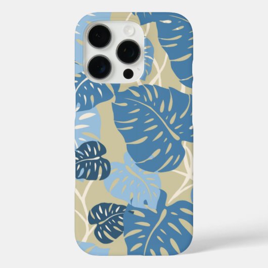 Cliff Hanger Hawaiian Monstera Leaf Blue Case-Mate iPhone Case (Achterkant)
