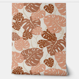 Cliff Hanger Hawaiian Monstera Leaf - Spice Behang