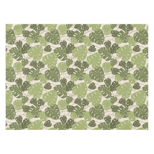 Cliff Hanger Hawaiian Monstera Leaf Tafelkleed (Voorkant (Horizontaal))