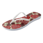 Cliff Hanger Hawaiian Monstera Leaf Teenslippers (Schuin)