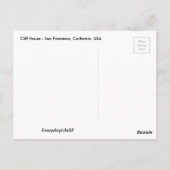 Cliff House - San Francisco, Californie Carte post (Dos)