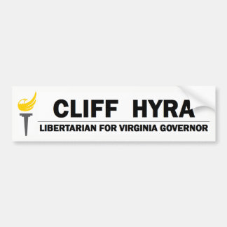 Cliff Hyra - Libertarian for Virginia Governor Bumpersticker