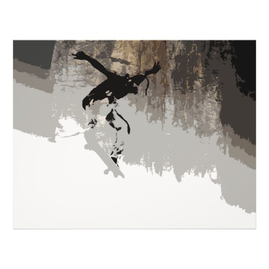 Cliff Jumping - Skateboarder Foto Afdruk (Voorkant)