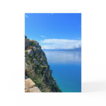 Cliff over het Zee nafplion Griekenland