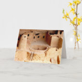 Cliff Palace Kiva Closeup Blank Wenskaart Kaart (Gele Bloem)