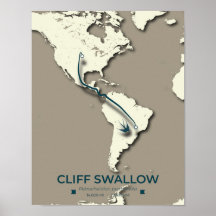 Cliff Swallow Migration Map – Minimalistische Vint
