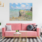 Cliff Walk bij Pourville Monet Canvas Afdruk (Insitu (Woonkamer))
