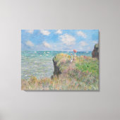 Cliff Walk bij Pourville Monet Canvas Afdruk (Voorkant)