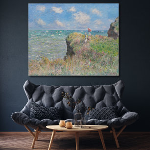Cliff Walk bij Pourville Monet Canvas Afdruk