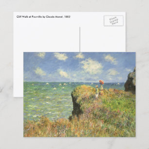 Cliff Walk in Pourville door Claude Monet Briefkaart