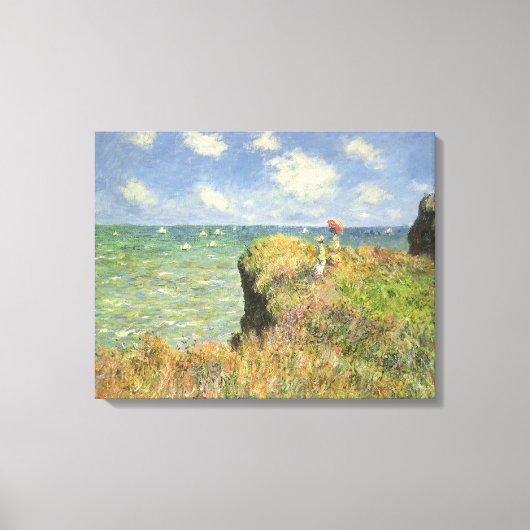 Cliff Walk in Pourville door Claude Monet Canvas Afdruk (Voorkant)