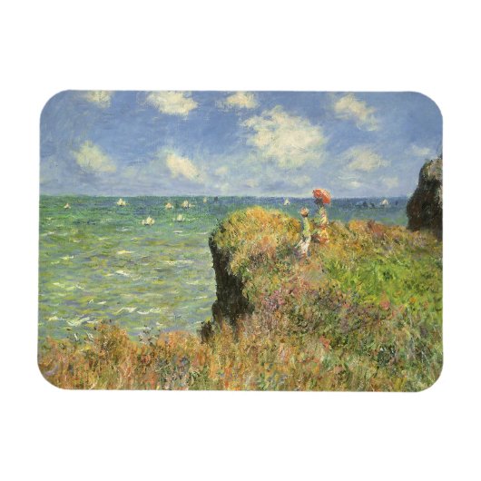 Cliff Walk in Pourville door Claude Monet Magneet (Horizontaal)
