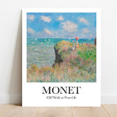 Cliff Walk in Pourville door Claude Monet Poster