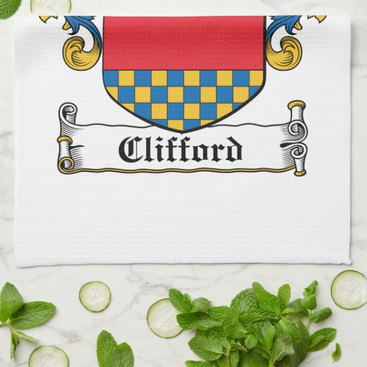 Clifford Family Crest Theedoek (Gevouwen)