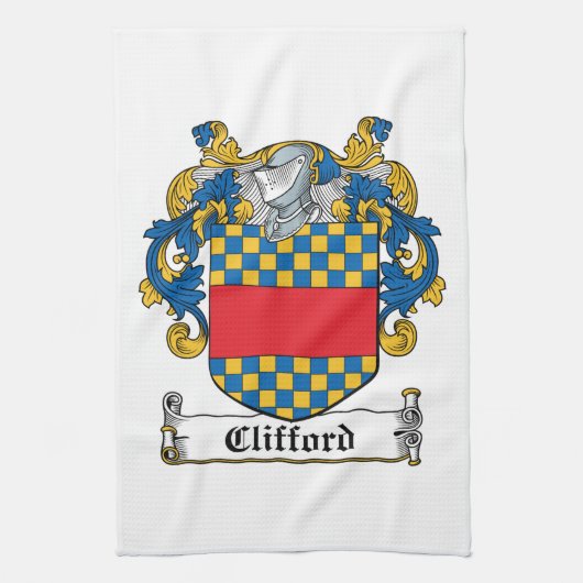 Clifford Family Crest Theedoek (Verticaal)