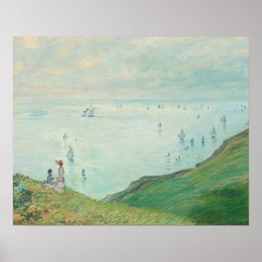 Cliffs at Pourville (1882) van Claude Monet Poster (Voorkant)