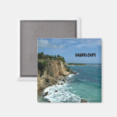 Cliffs in Guadeloupe, gelabeld Magneet (Voorkant / Achterkant)