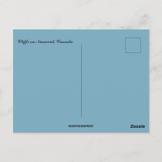 Cliffs in Nunavut Canada Briefkaart (Achterkant)