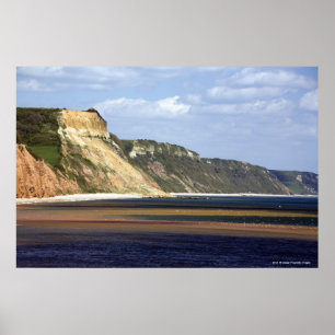 Cliffs langs Jurassic Coast Poster