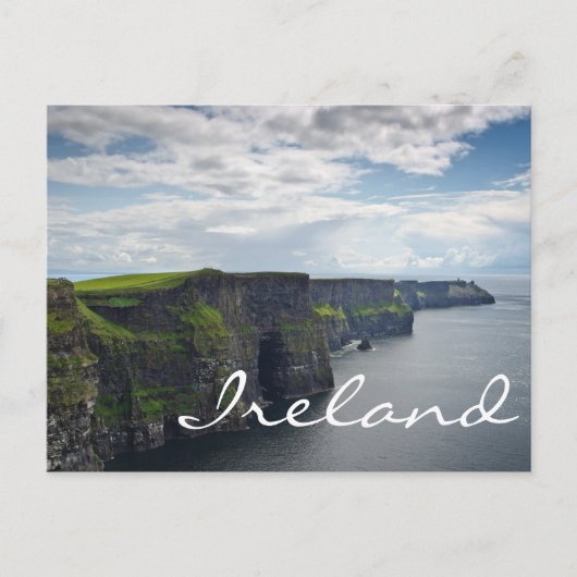 Cliffs of Moher in Ireland text briefkaart (Voorkant)