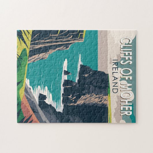 Cliffs of Moher Ireland Travel Art Legpuzzel (Horizontaal)