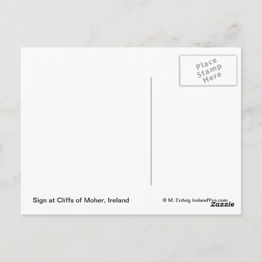 Cliffs of Moher Sign Briefkaart (Achterkant)