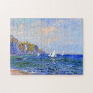 Cliffs & zeilboten in Pourville Monet Fine Art Legpuzzel