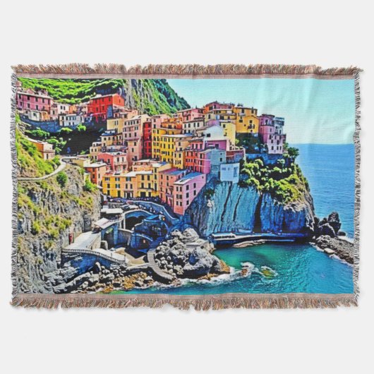 Cliffside Dreams: de kleuren van Manarola Deken (Voorkant)