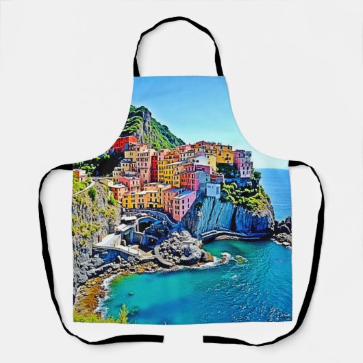 Cliffside Dreams: de kleuren van Manarola Schort (Voorkant)