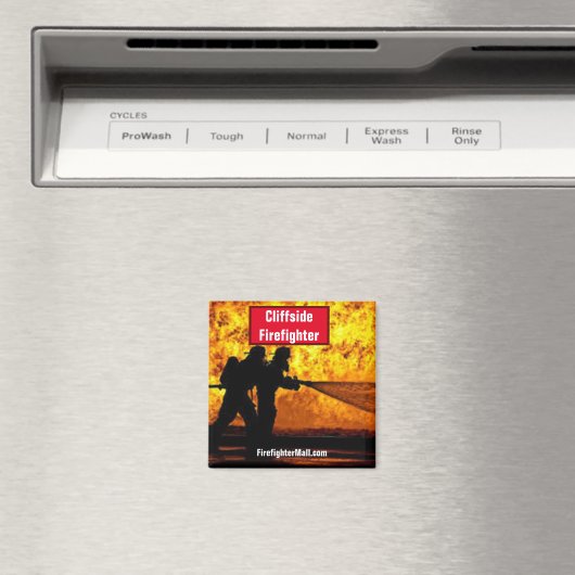 Cliffside Firefighter Magnet Magneet (Insitu (Vaatwasser))