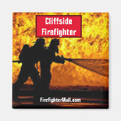 Cliffside Firefighter Magnet Magneet (Voorkant)