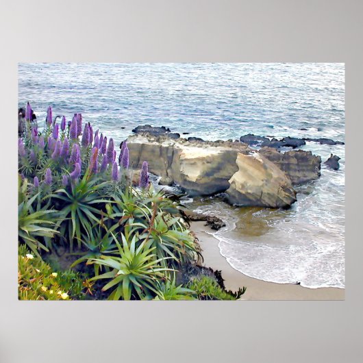 Cliffside Ocean Uitzicht Poster (Voorkant)