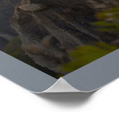 Cliffside Sunset Waterscape Photo Poster (Coin)