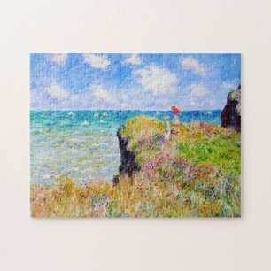 Clifftop Walk in Pourville Claude Monet Canvas art Legpuzzel