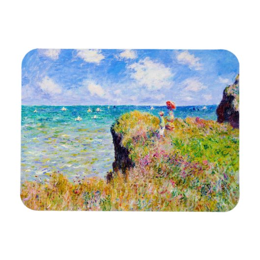 Clifftop Walk in Pourville Claude Monet Magneet (Horizontaal)