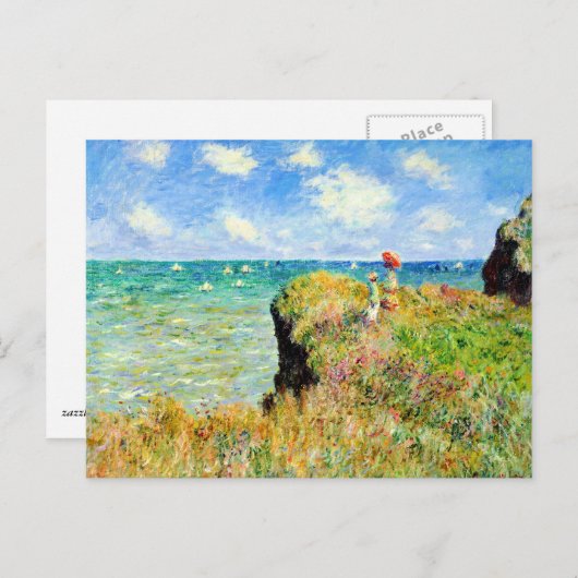 Clifftop Walk in Pourville door Claude Monet Briefkaart (Voorkant / Achterkant)