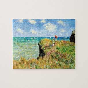 Clifftop Walk in Pourville door Claude Monet Legpuzzel