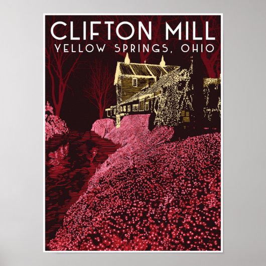 Clifton Mill Travel Poster (Voorkant)