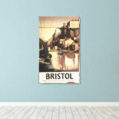 Clifton Suspension Bridge en Boats Canvas Afdruk (Insitu (Houten vloer))