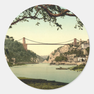 Clifton Suspension Bridge I, Bristol, Engeland Ronde Sticker