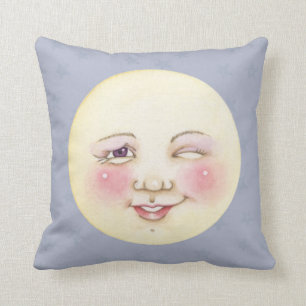 Clignant de l'oeil la lune - coussin